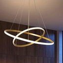 LUSTRE DOUBLE DORÉ 2