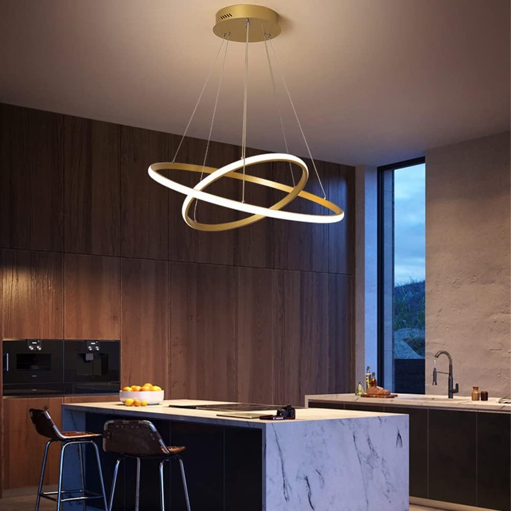 LUSTRE DOUBLE DORÉ 3