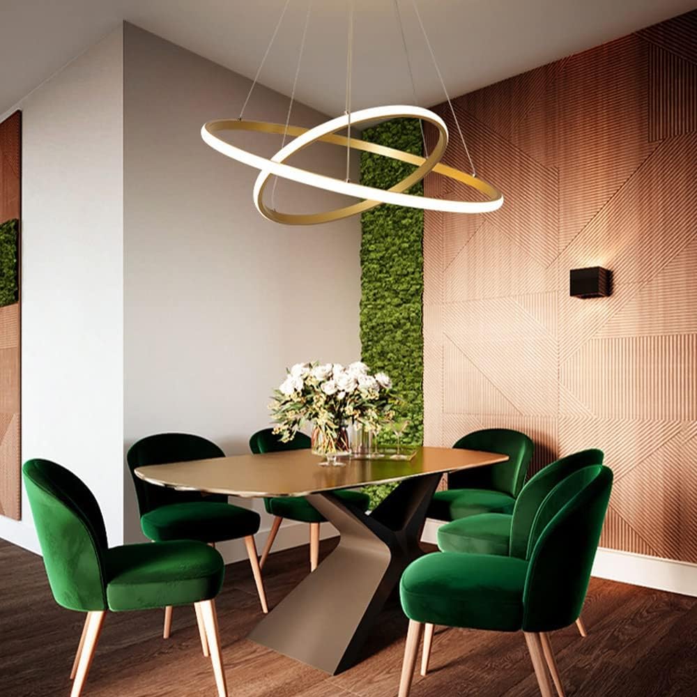 LUSTRE DOUBLE DORÉ 4