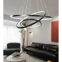 LUSTRE NOIR 3 CERCLE